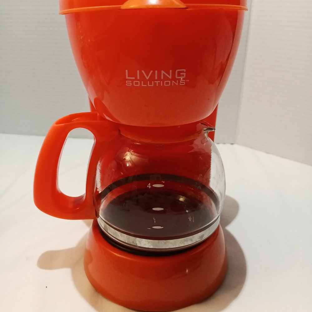 Living solutions 4 cup coffee pot orange